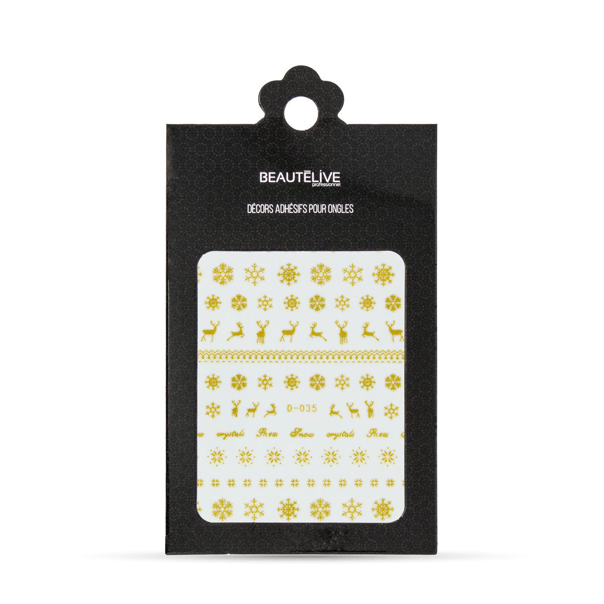 Décors nail art doré Christmas