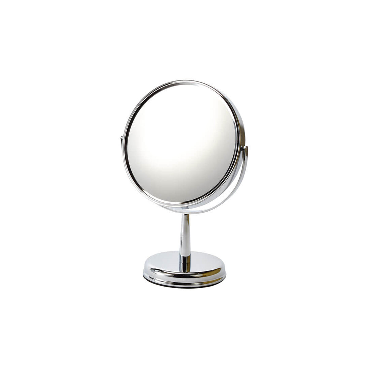 Miroir Chromé Rond sur Pied Grossissant X10 Diamètre 15cm