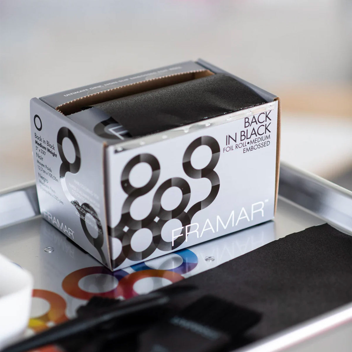 Alu Gaufré Noir 12cmx100m