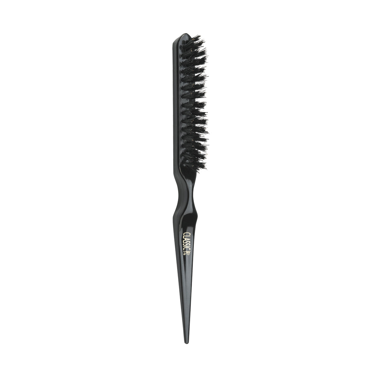 Black wood flat boar bristle brush