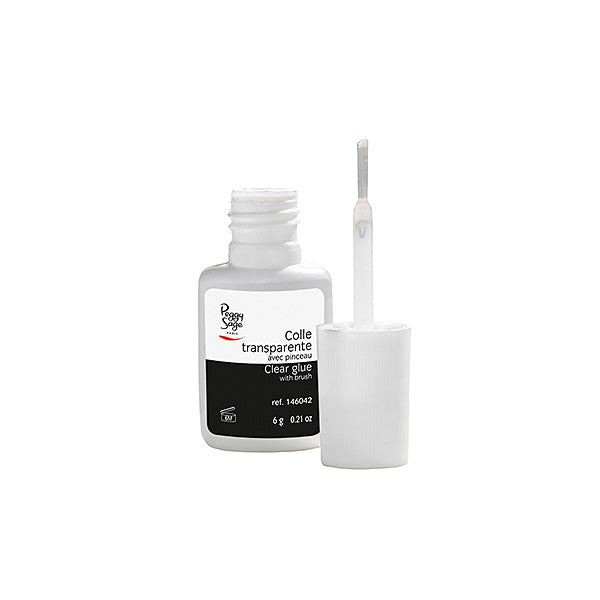 Colle pour ongles transparente avec pinceau - 146042