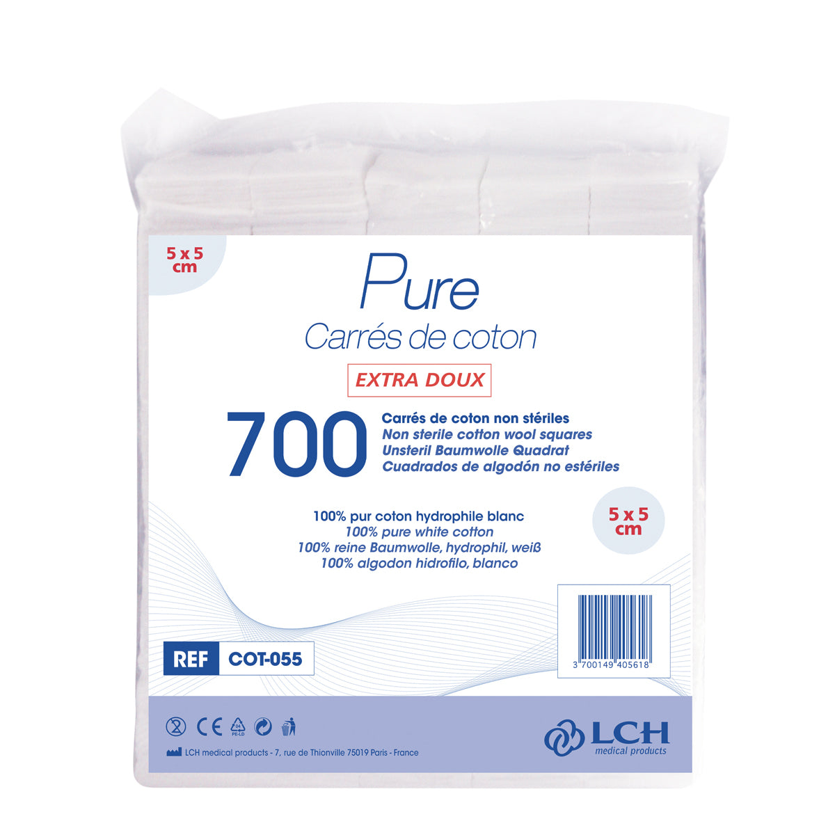 Optima cotton pads, pack of 700