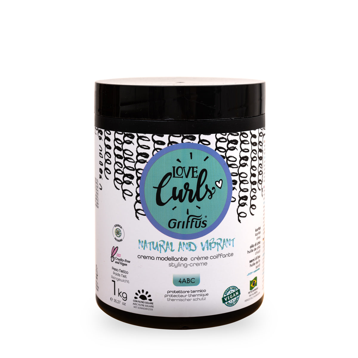 Crème Coiffante Natural & Vibrant Curls Cheveux Crépus Love Curls Love Curls