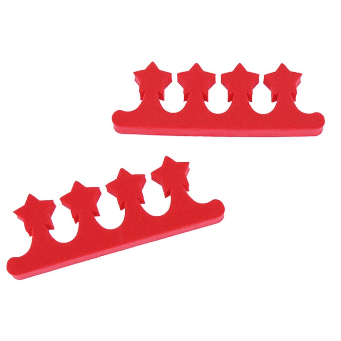 Écarte orteils étoile, coloris rouge