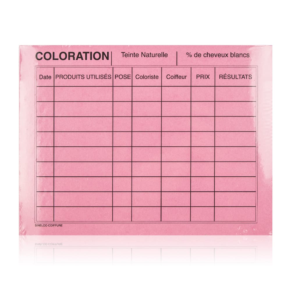 Coloring and perm information sheets