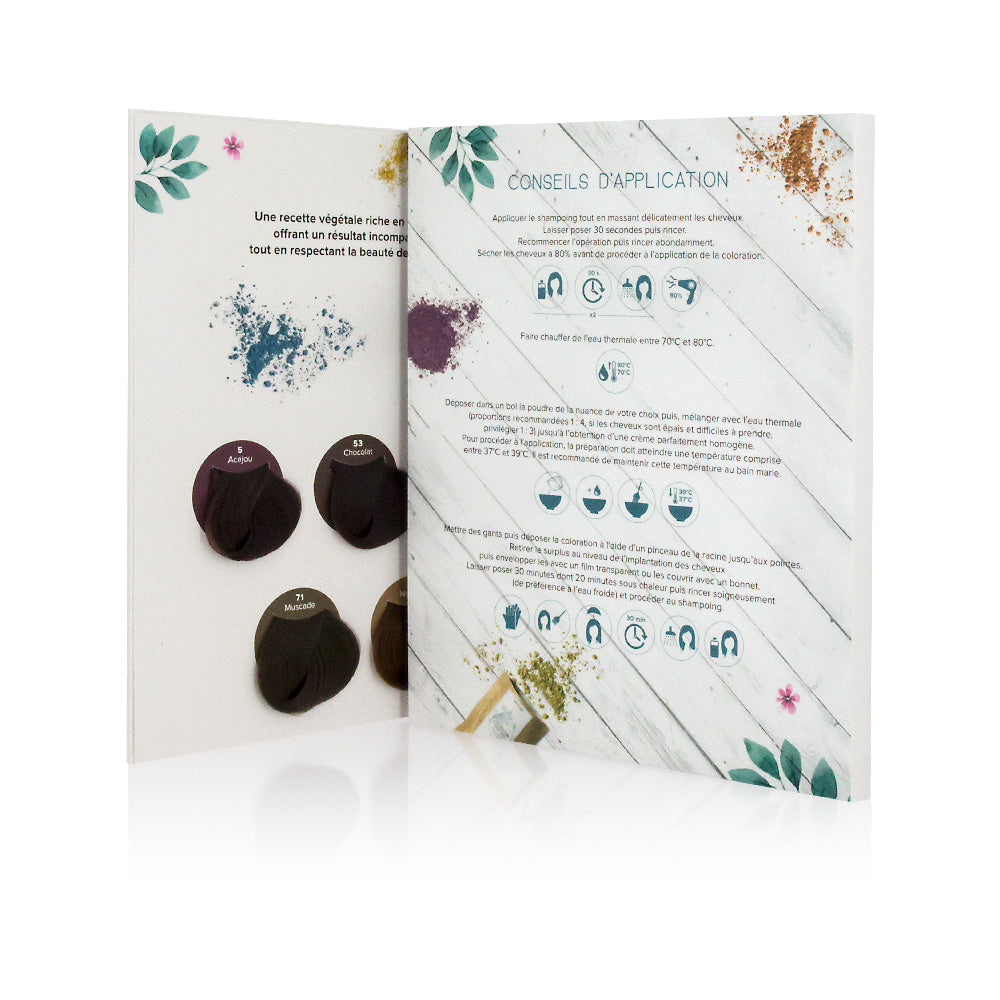 Nuancier coloration végétale