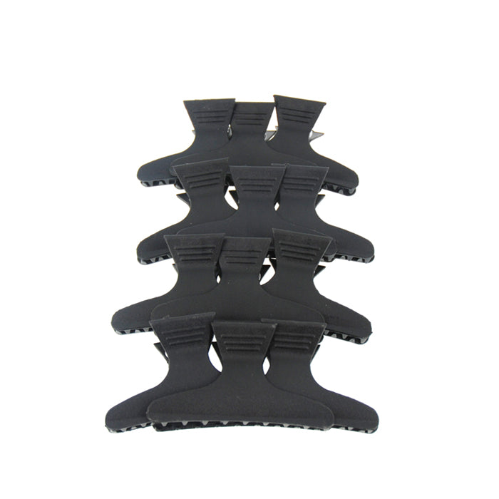 Lot de 12 pinces croco noire