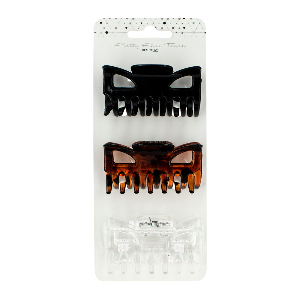 Assorted hair clips x3