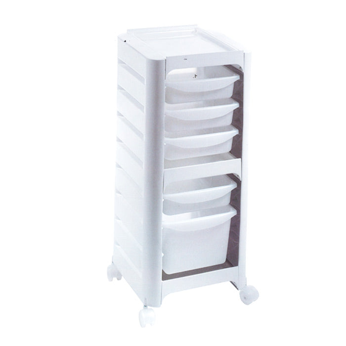 Up Grade Easy hairdressing trolley with silicone castors, White