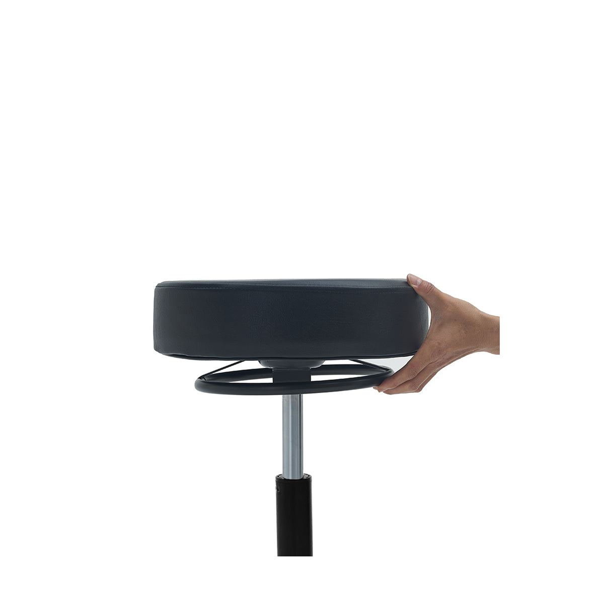 Tabouret Messina Noir avec roulettes speedy noires