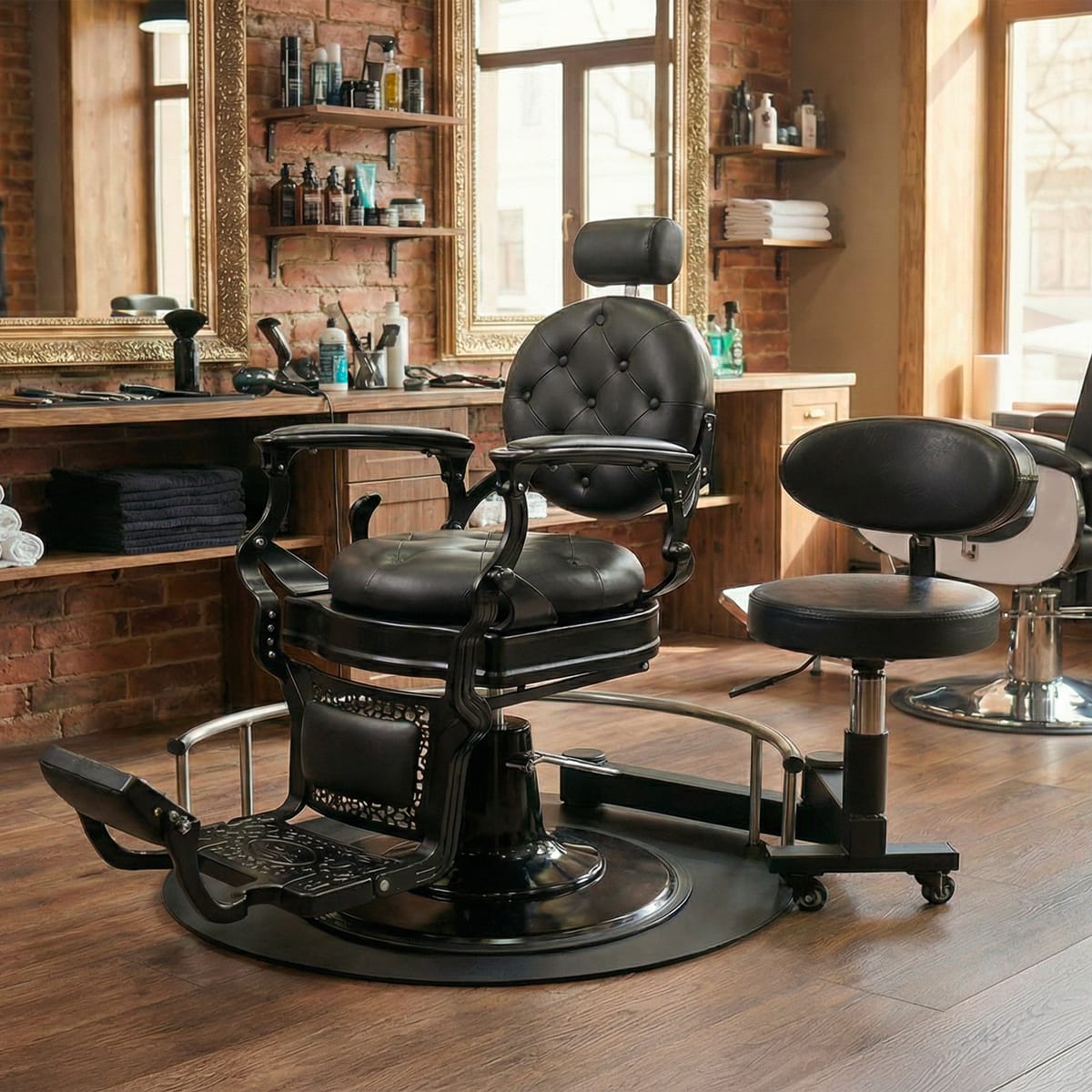 Tabouret Rotatif avec Socle pour fauteuil Barbier VANO
