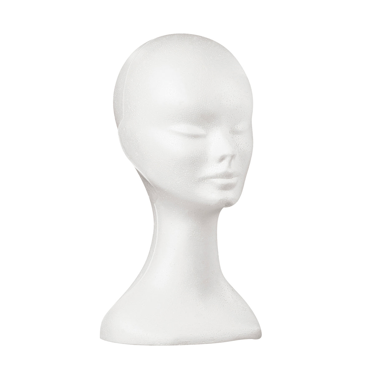Tête de femme en polystyrène blanc