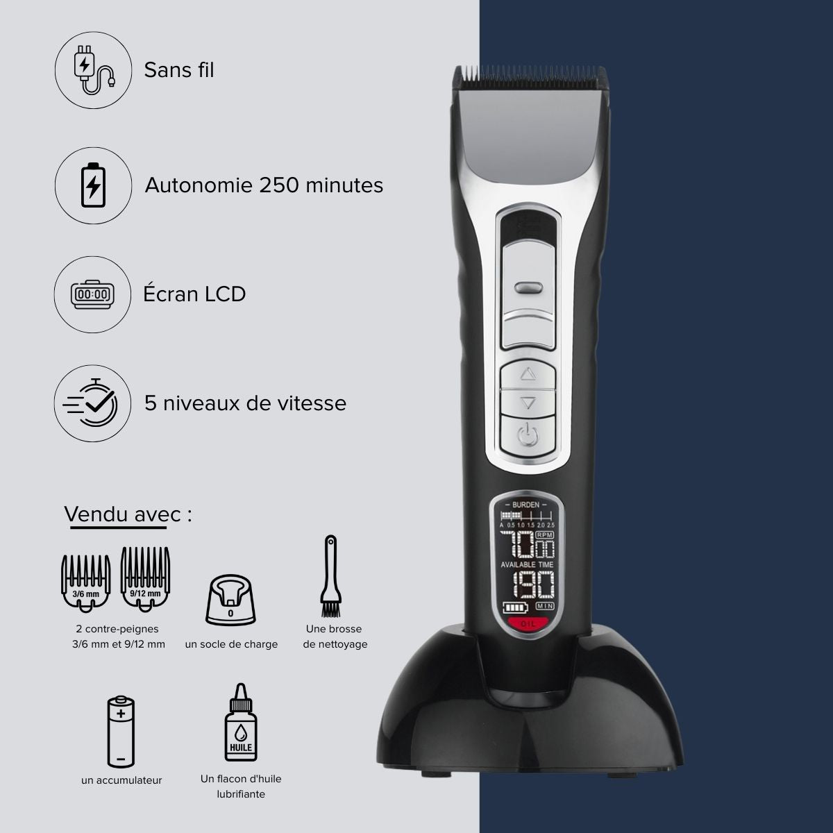 Tondeuse de coupe professionnelle TECHNICUT 998 Sans fil