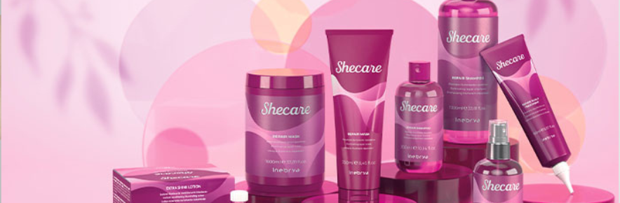 Zoom sur Shecare, la ligne de reconstruction du cheveu par Inebrya