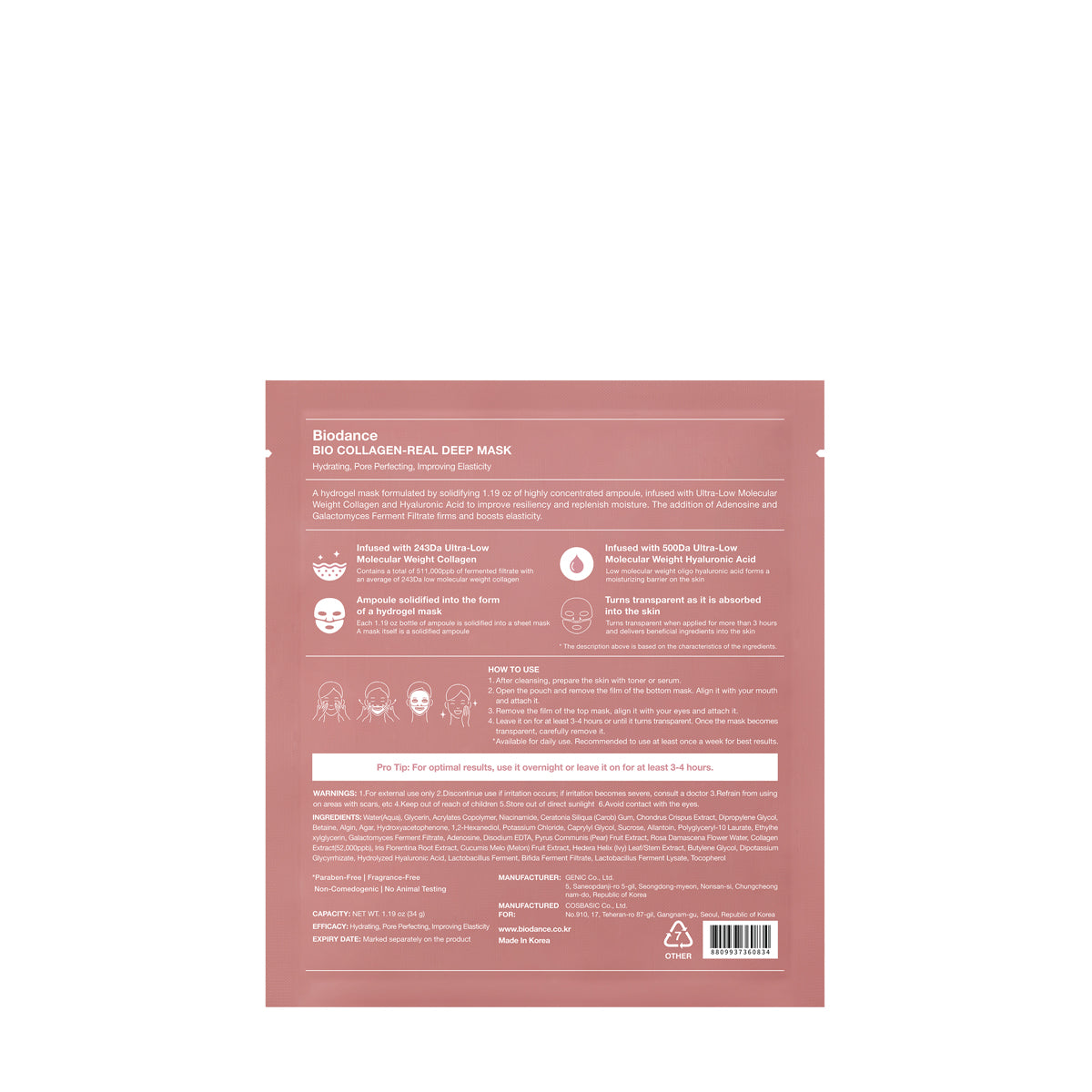 Masques Visage Bio Collagène X4