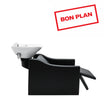 GONDOLA PLUME Air Massage Bathtub + Electric Leg Rest Black 008C