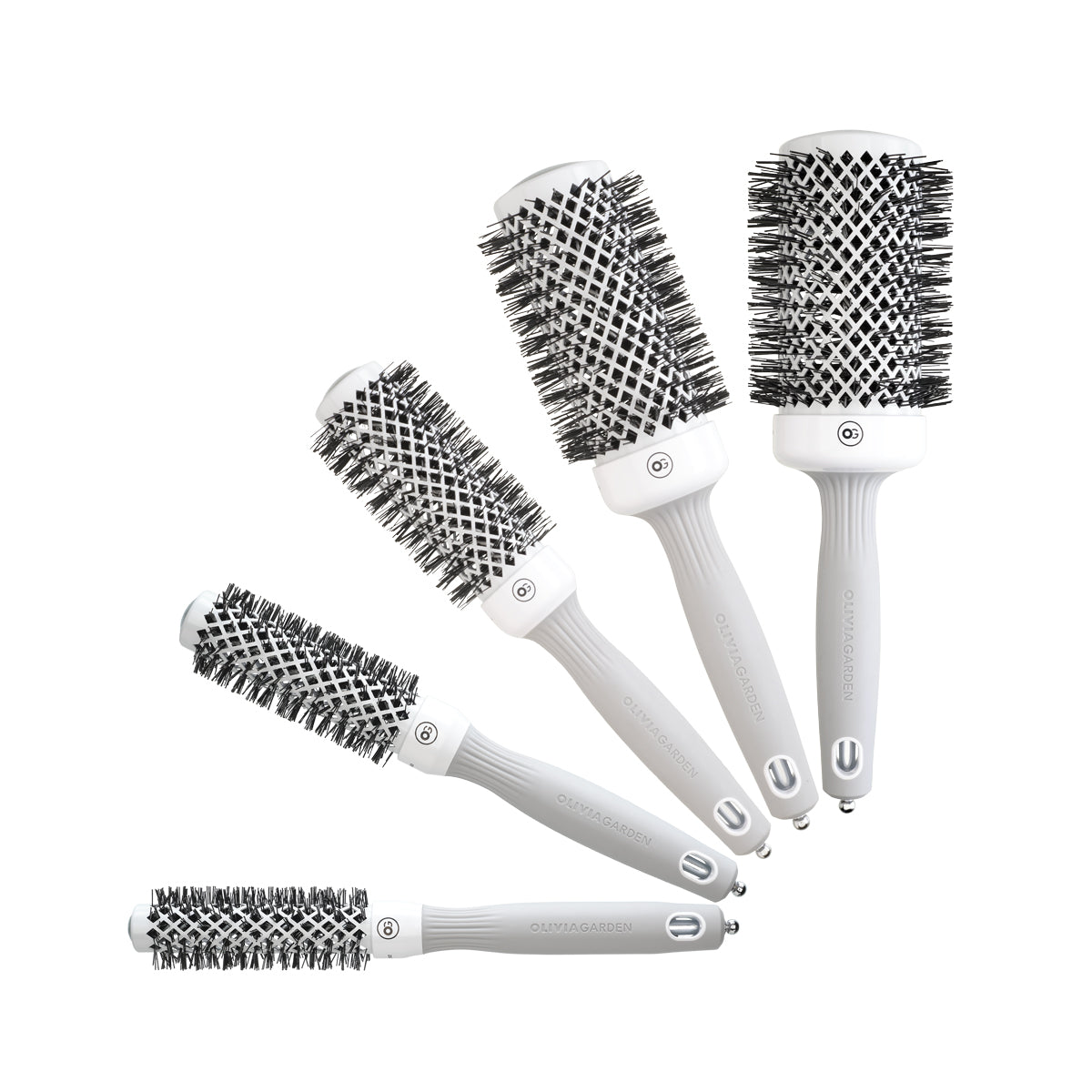 Expert Blowout Shine Brush White & Grey