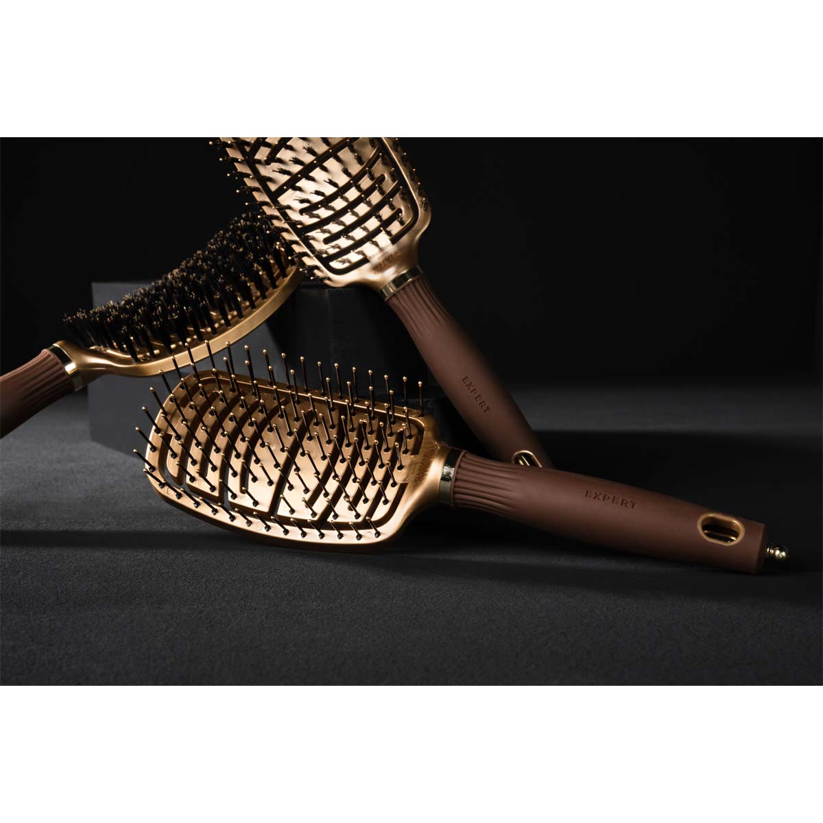 Expert Care Flex Gold & Brown Nylon Brush