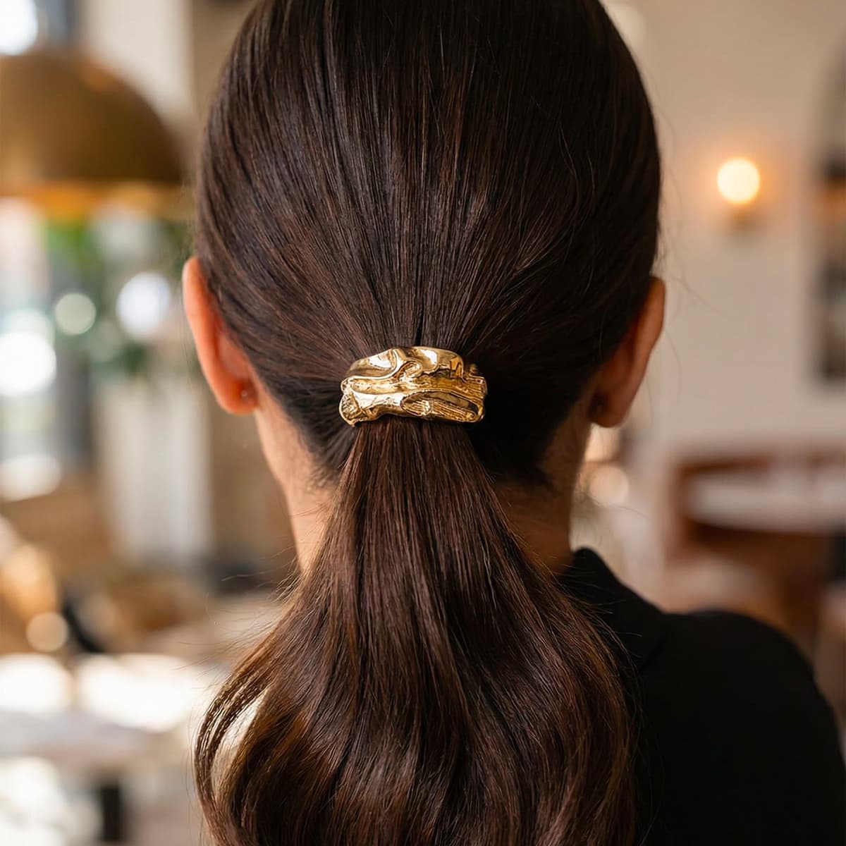 Metallic Gold Hair Tie