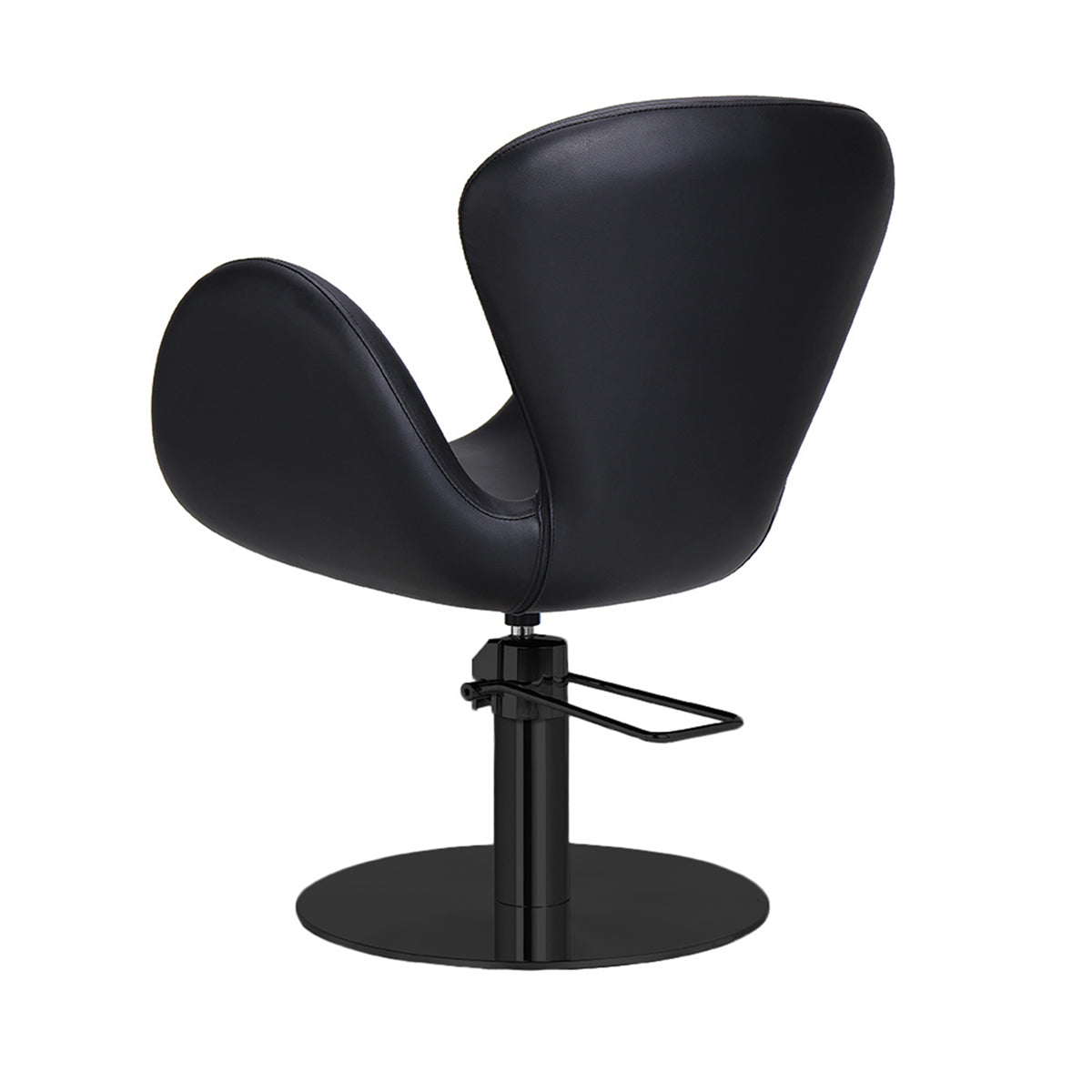 Fauteuil de Coiffure CHLOE BR Noir Base Ronde Noire
