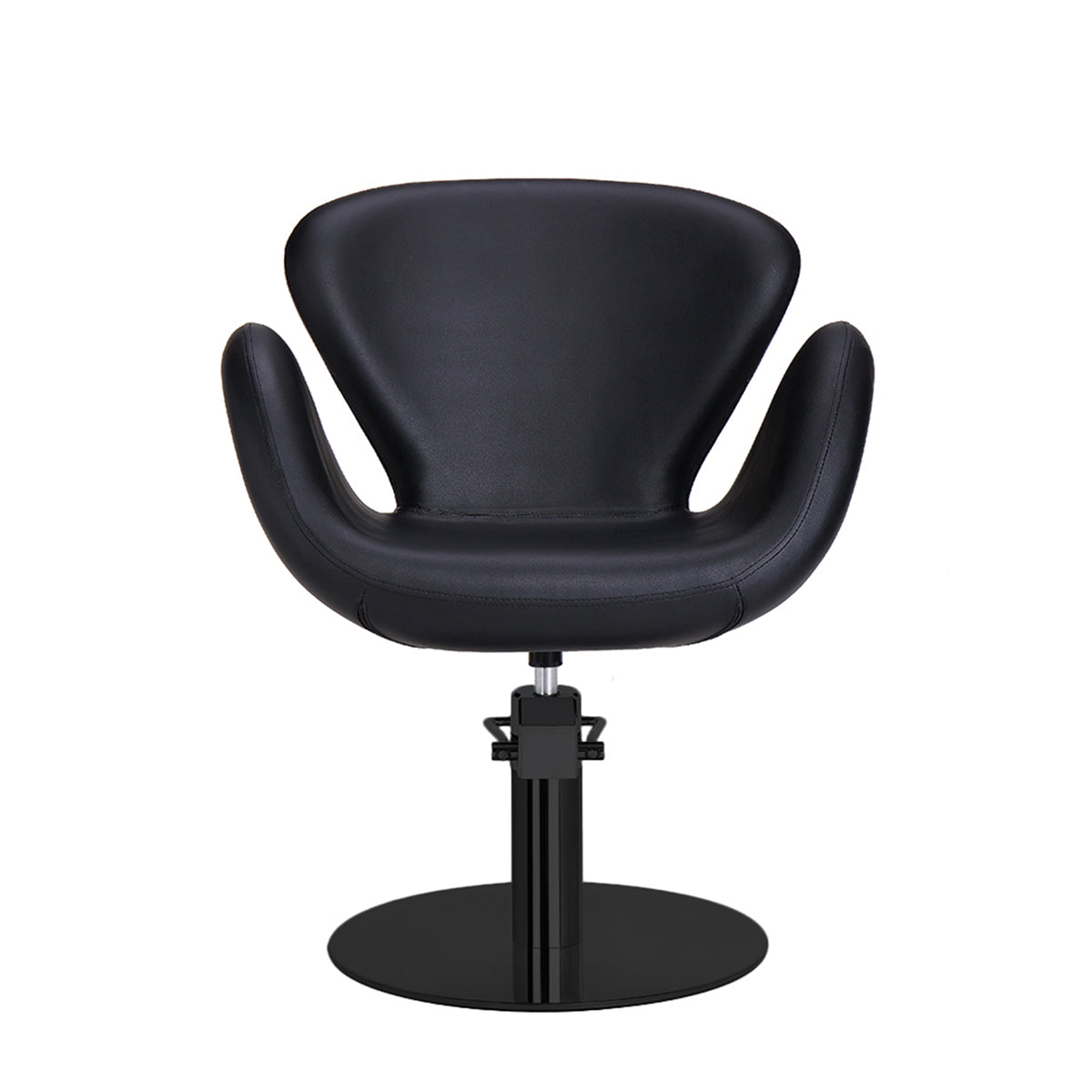 Fauteuil de Coiffure CHLOE BR Noir Base Ronde Noire
