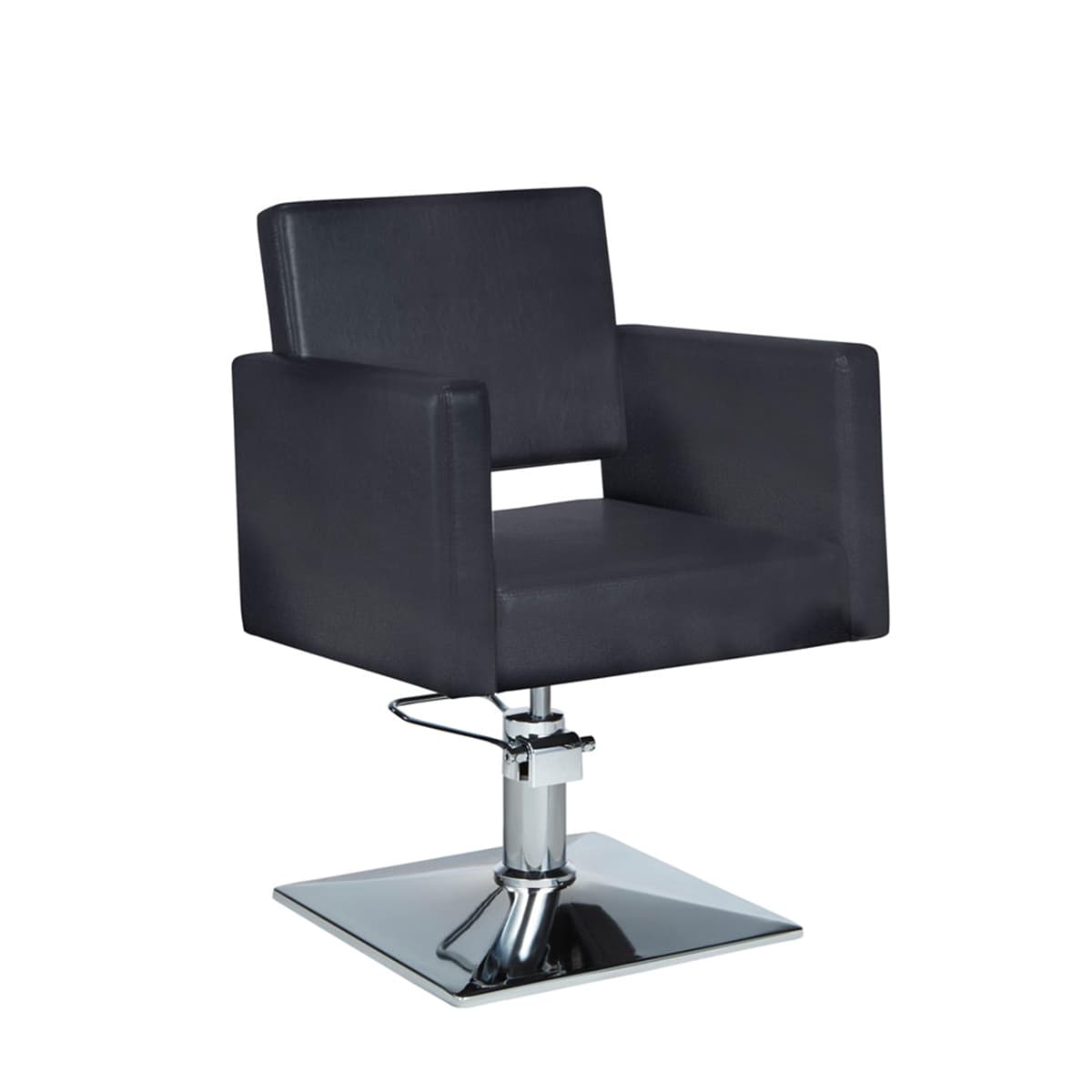 Fauteuil de Coiffure Christy Noir Base Carrée