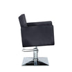Fauteuil de Coiffure Christy Noir Base Carrée