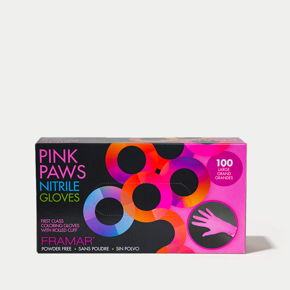 PINK PAWS Nitrile Gloves X100