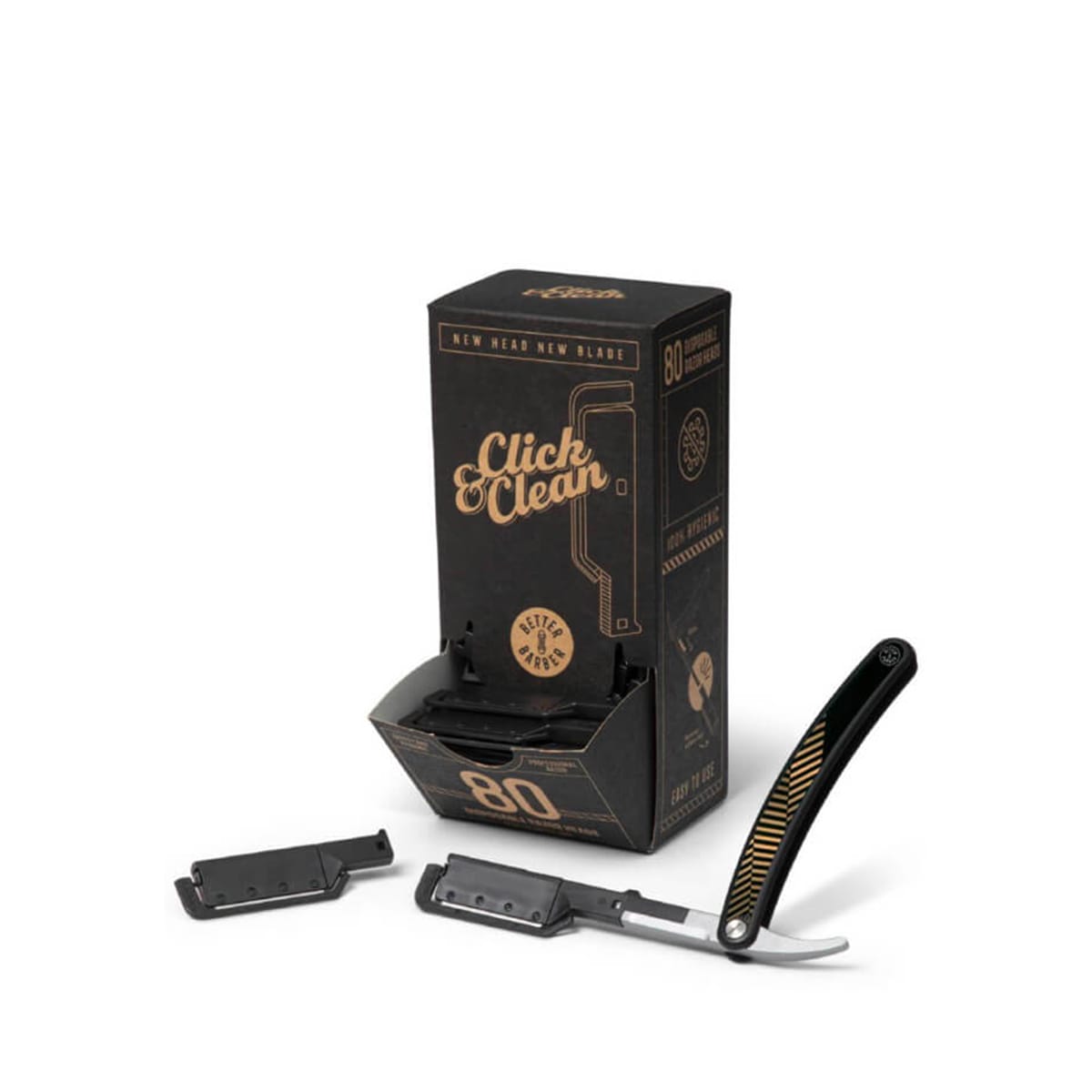 Kit Rasoir Click &Clean avec 80 Lames Jetables