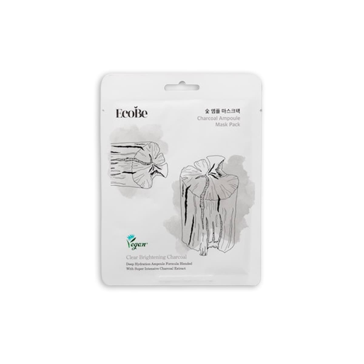 Masque Tissu Vegan Enrichi en Charbon