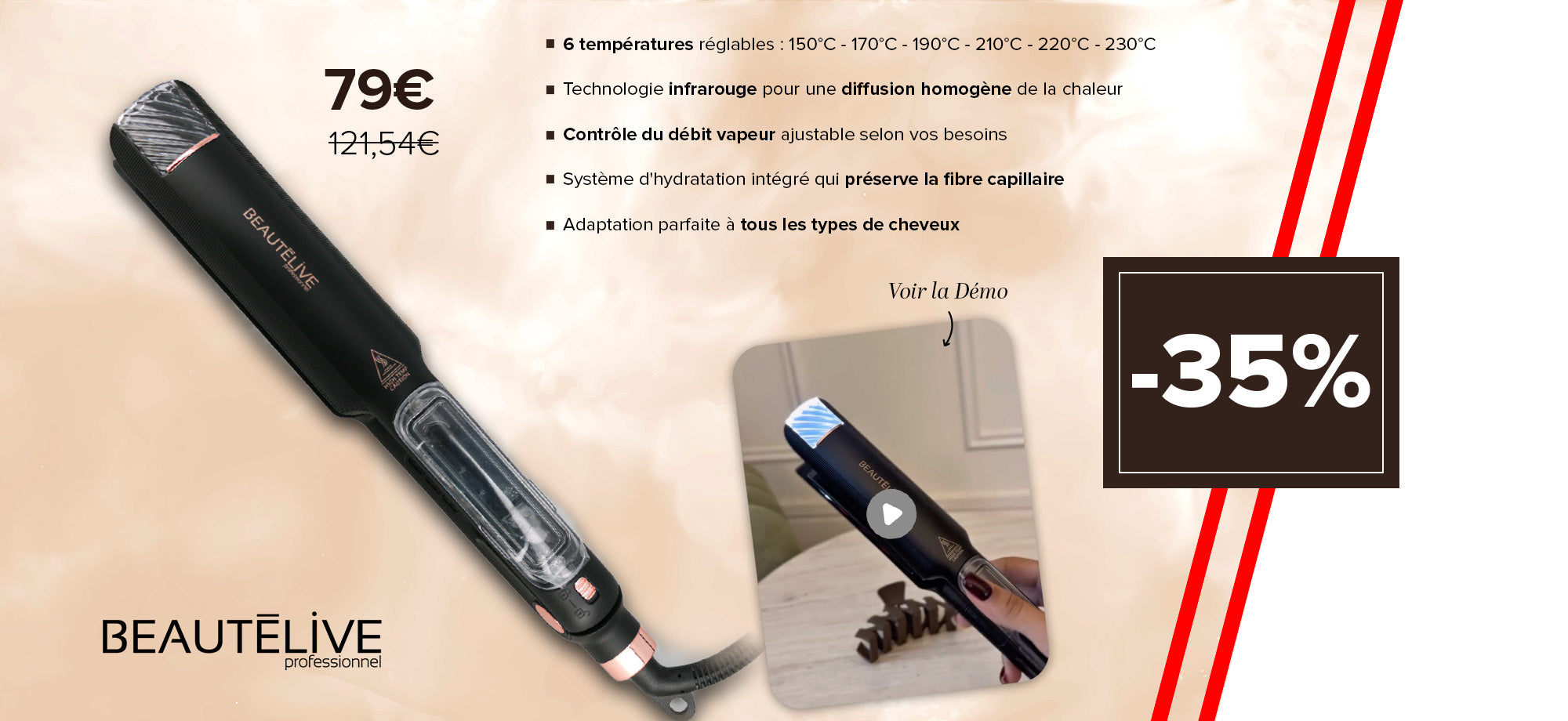 Un lisseur vapeur à moins de 100€