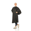 Peignoir Cape avec Manche Noir Fermeture à Velcro