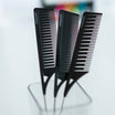 Black Metal Tail Comb X3