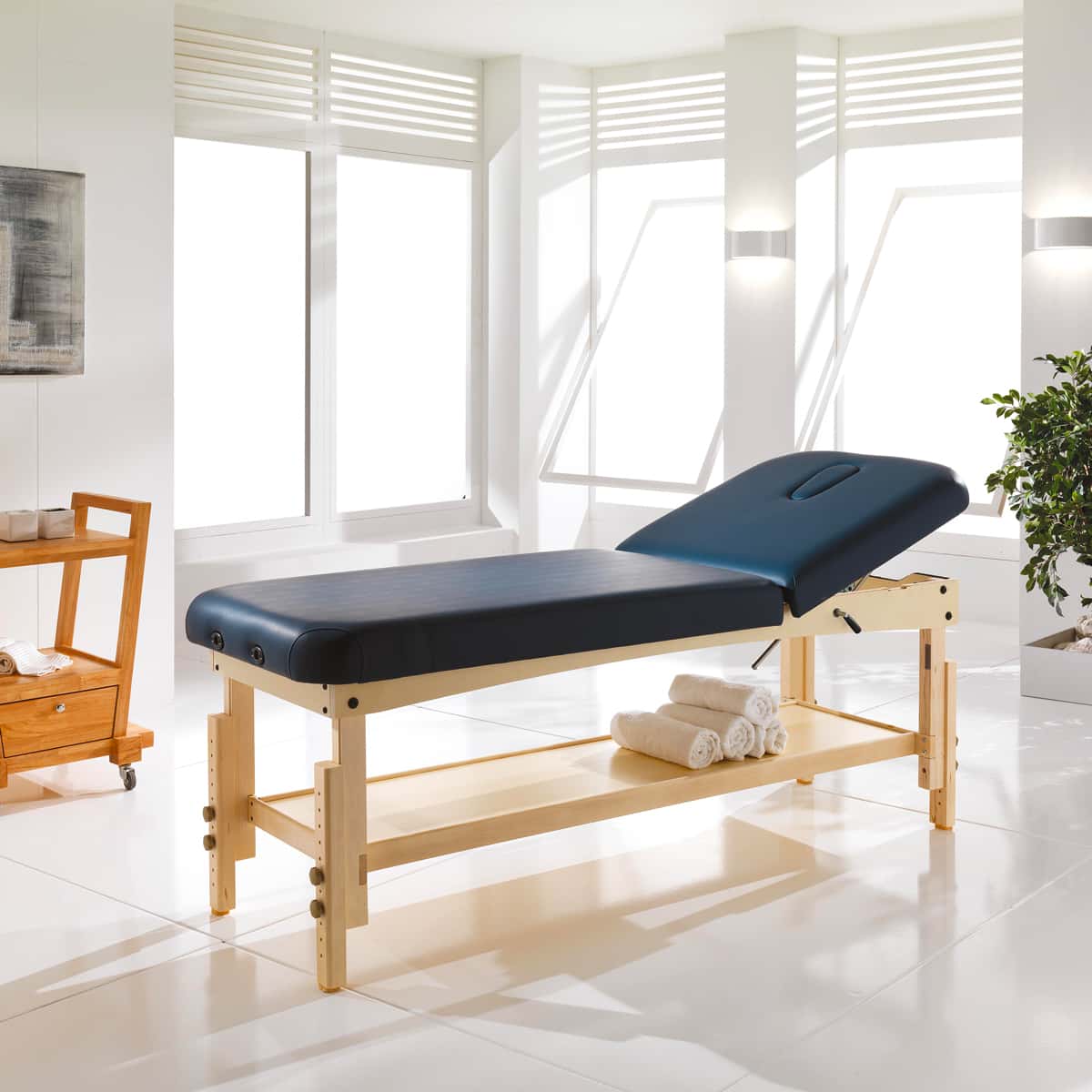 Table de Massage Bleu ORIENT WOOD BED