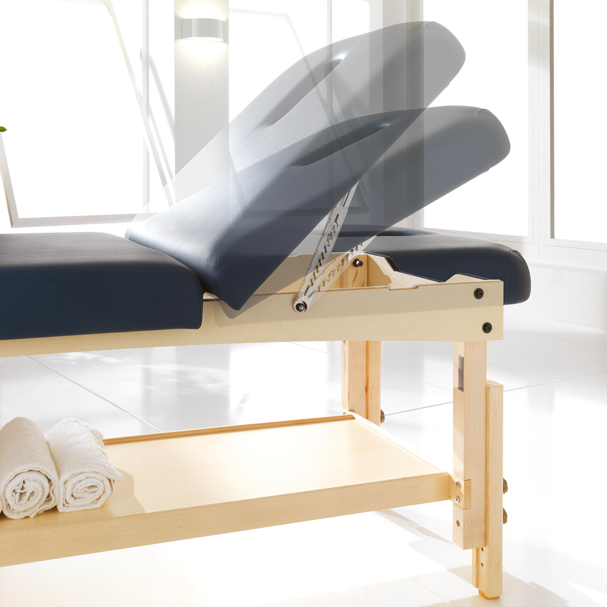 Table de Massage Bleu ORIENT WOOD BED