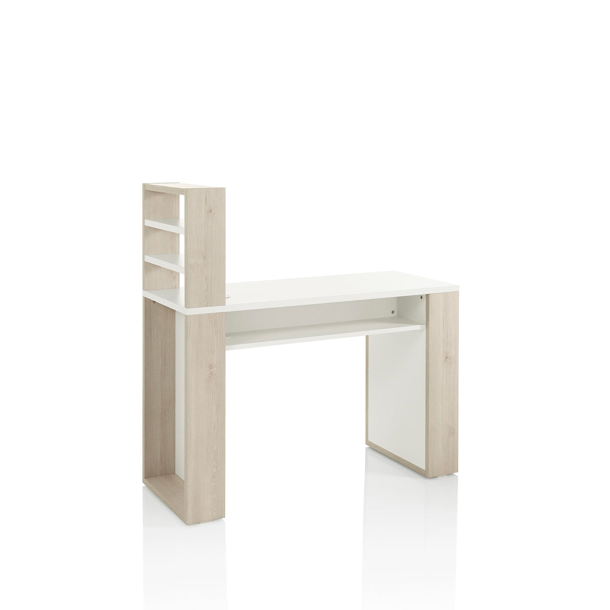 Natural Larch Manicure Table with Divider