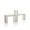 Natural Larch Manicure Table with Divider