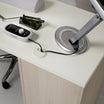 Larch Natural Manicure Table with Drawers and Cabinet