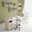 Larch Natural Manicure Table with Drawers and Cabinet