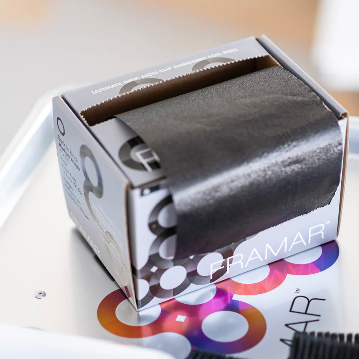 Alu Gaufré Noir 12cmx100m