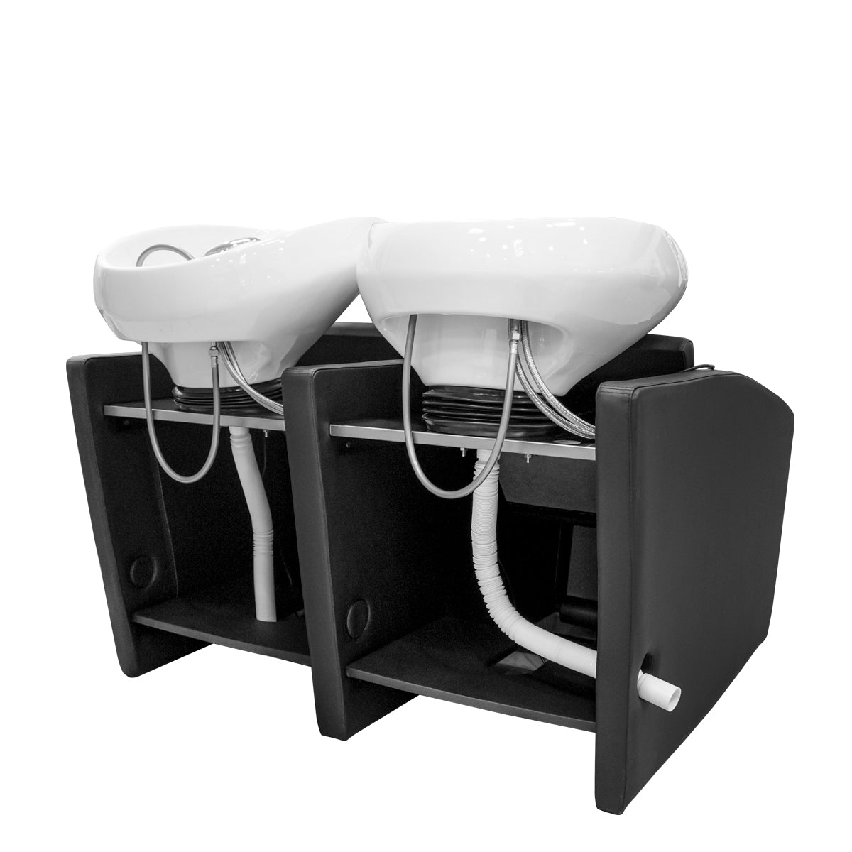 Adrien 3-seater basin Electric leg rest white basin