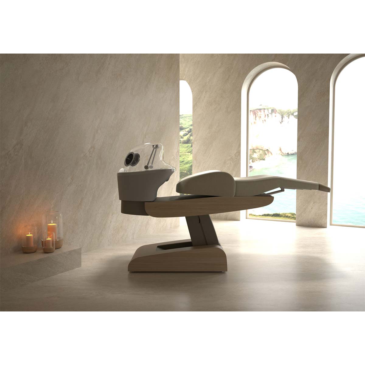 HEAVEN Relax bathtub + Igloo Shirodara + Vapomist 1 + Headrest