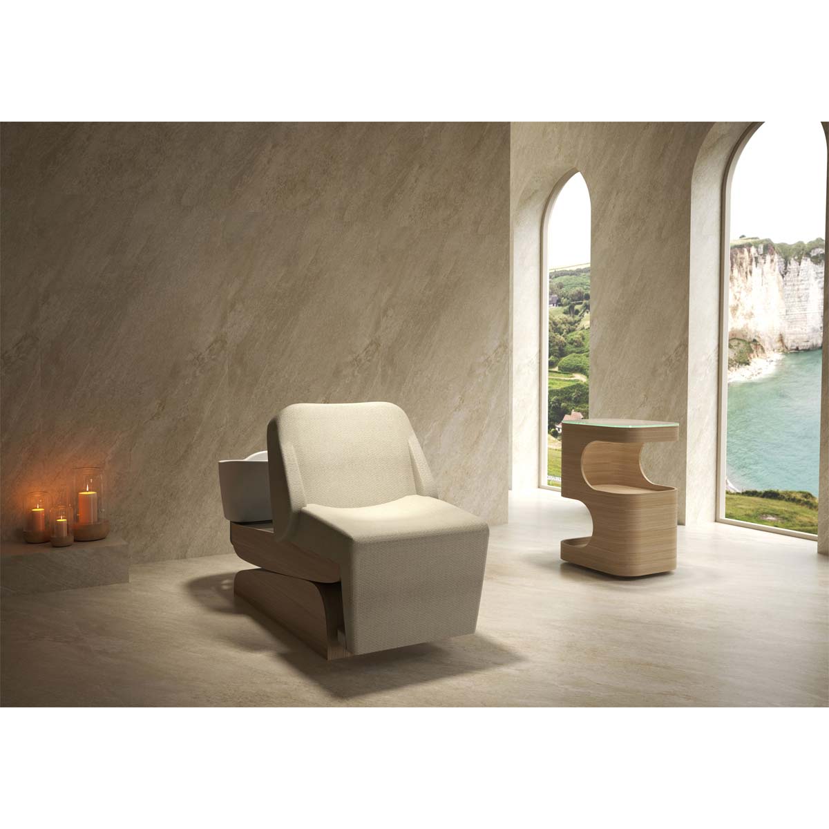 HEAVEN Relax bathtub + Igloo Shirodara + Vapomist 1 + Headrest