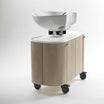 Bac HUB sur Roulettes Plateau Blanc Cuvette Blanche