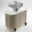 Bac HUB sur Roulettes Plateau Blanc Cuvette Blanche