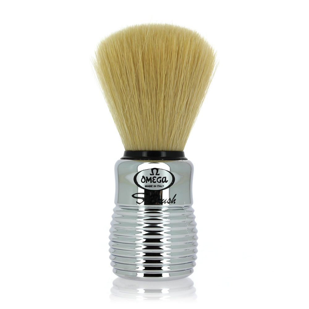 Badger brush with chrome stand