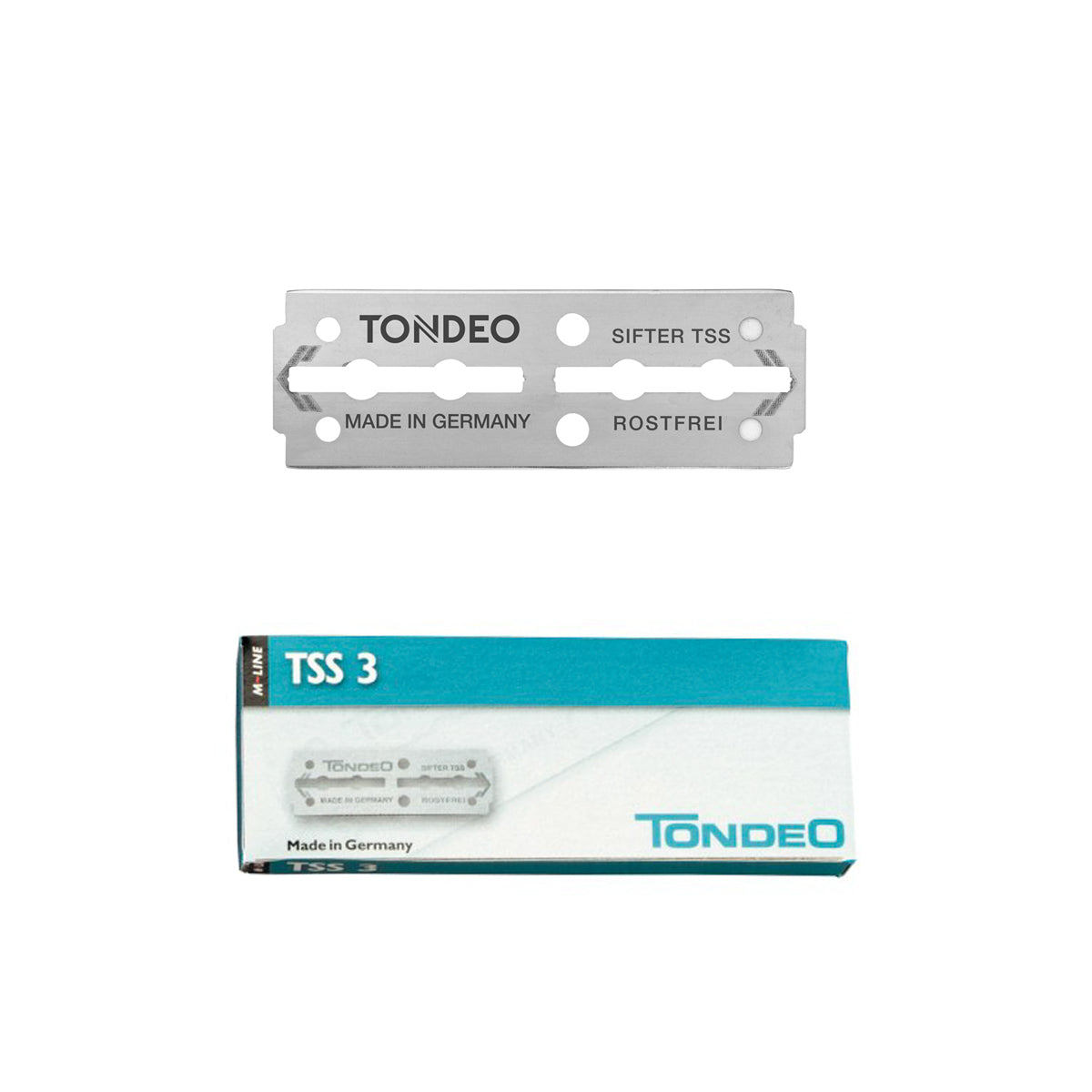 Pack of 10 stainless steel TSS3 razor blades