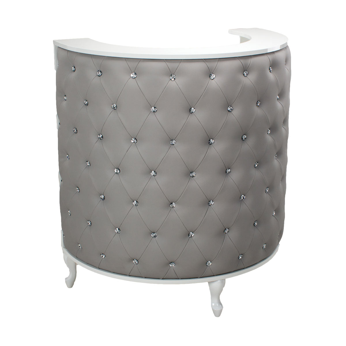 OBSESSION Box I Quilted White Gloss Structure Swarovski Crystals