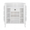Caisse ROYAL I Arrondie Matelassée avec Boutons  Structure Blanc Gloss