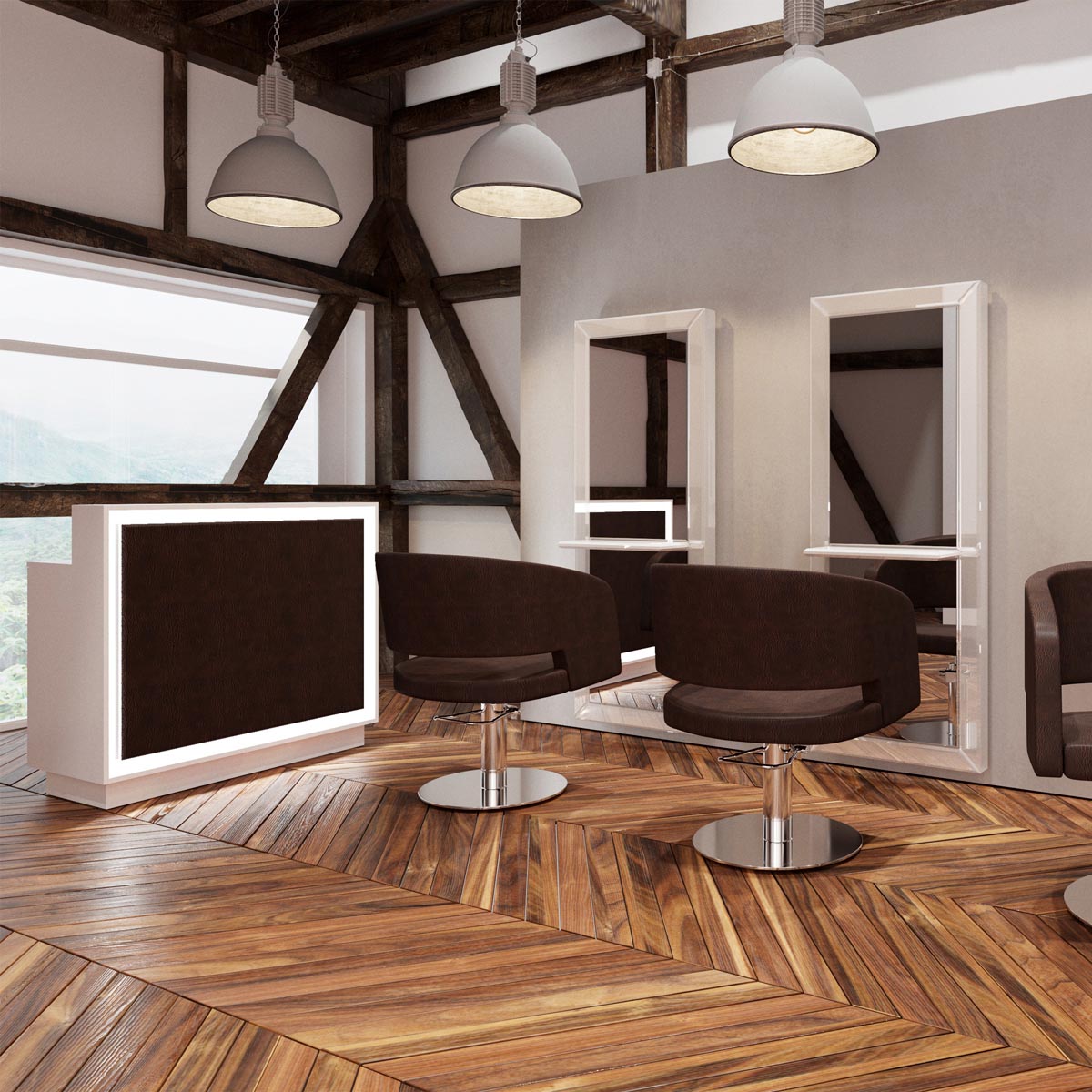 Caisse ZOE Eclairage LED Structure Blanc Mat